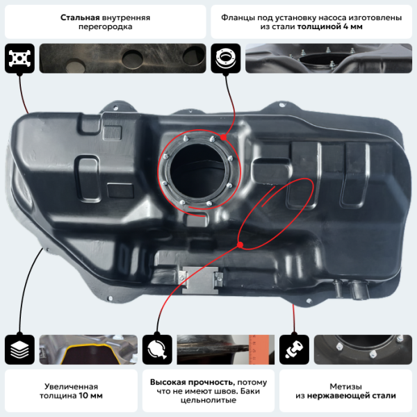 Купить Пластиковый топливный бак Kia Rio 2 (BP) - 45 л. Пластиковый топливный бак Kia Rio 2 (BP) - 45 л.
